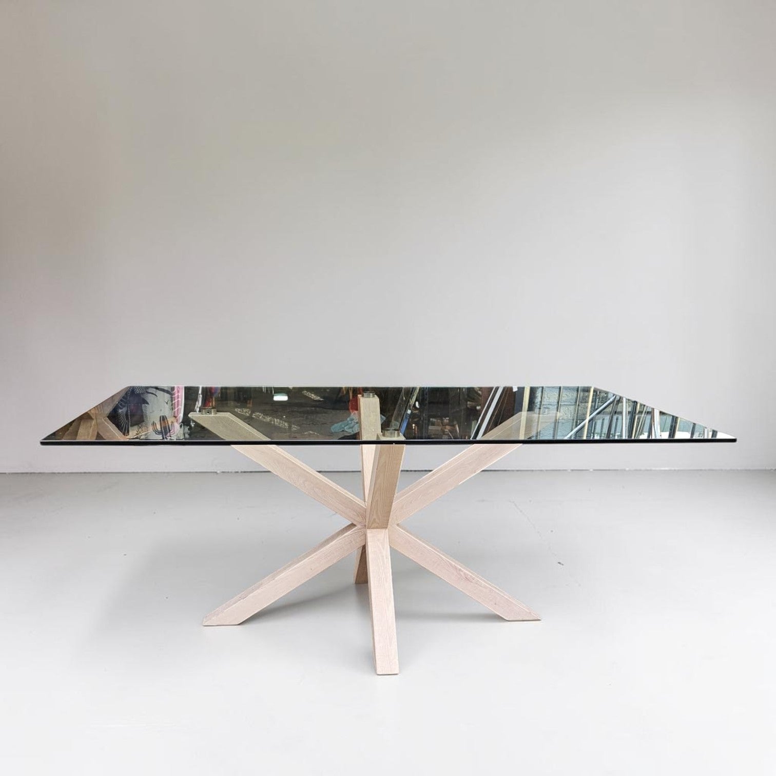 Geometric Spider BASE Glass Dining Table