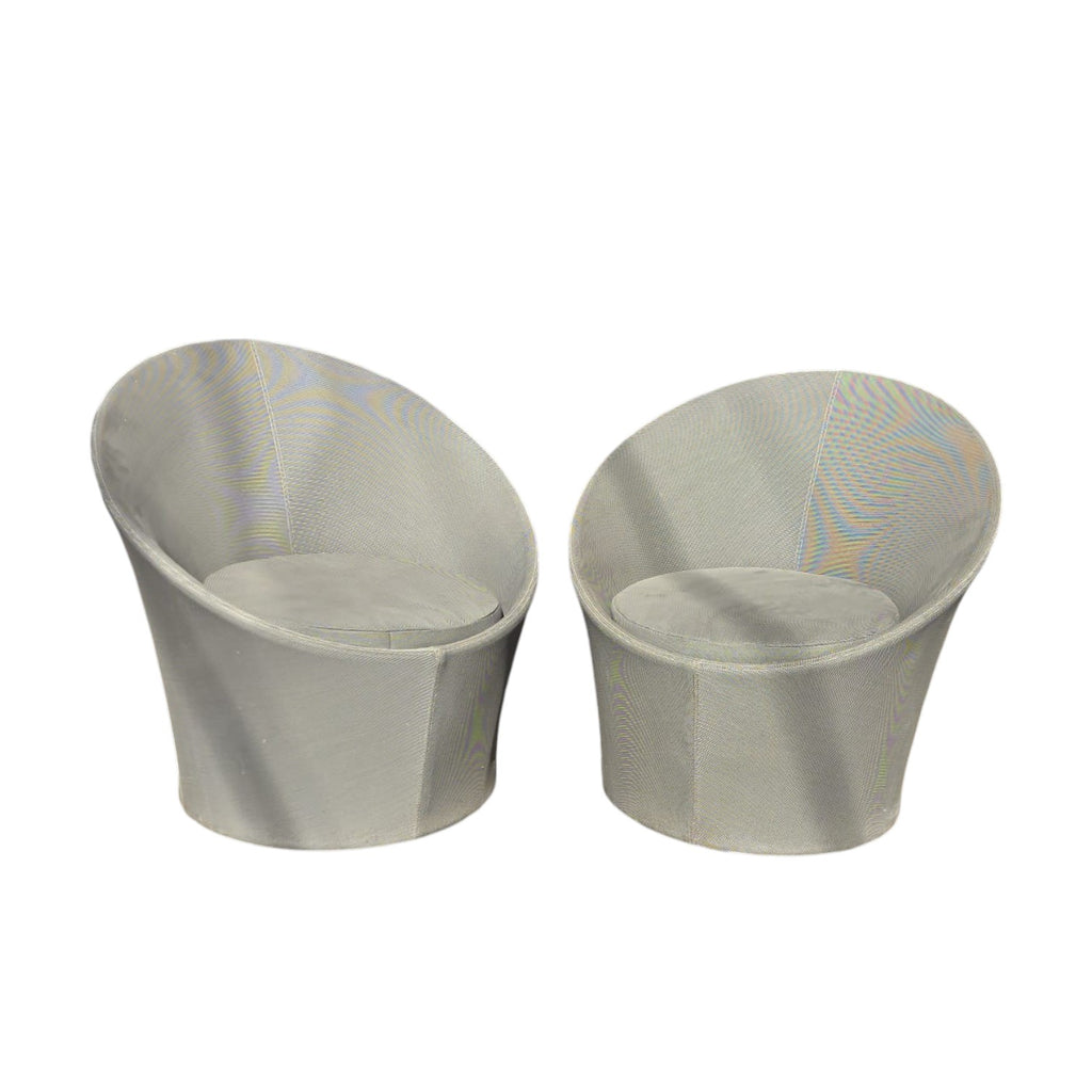 Grey Round Garden Chairs (Priced Each)