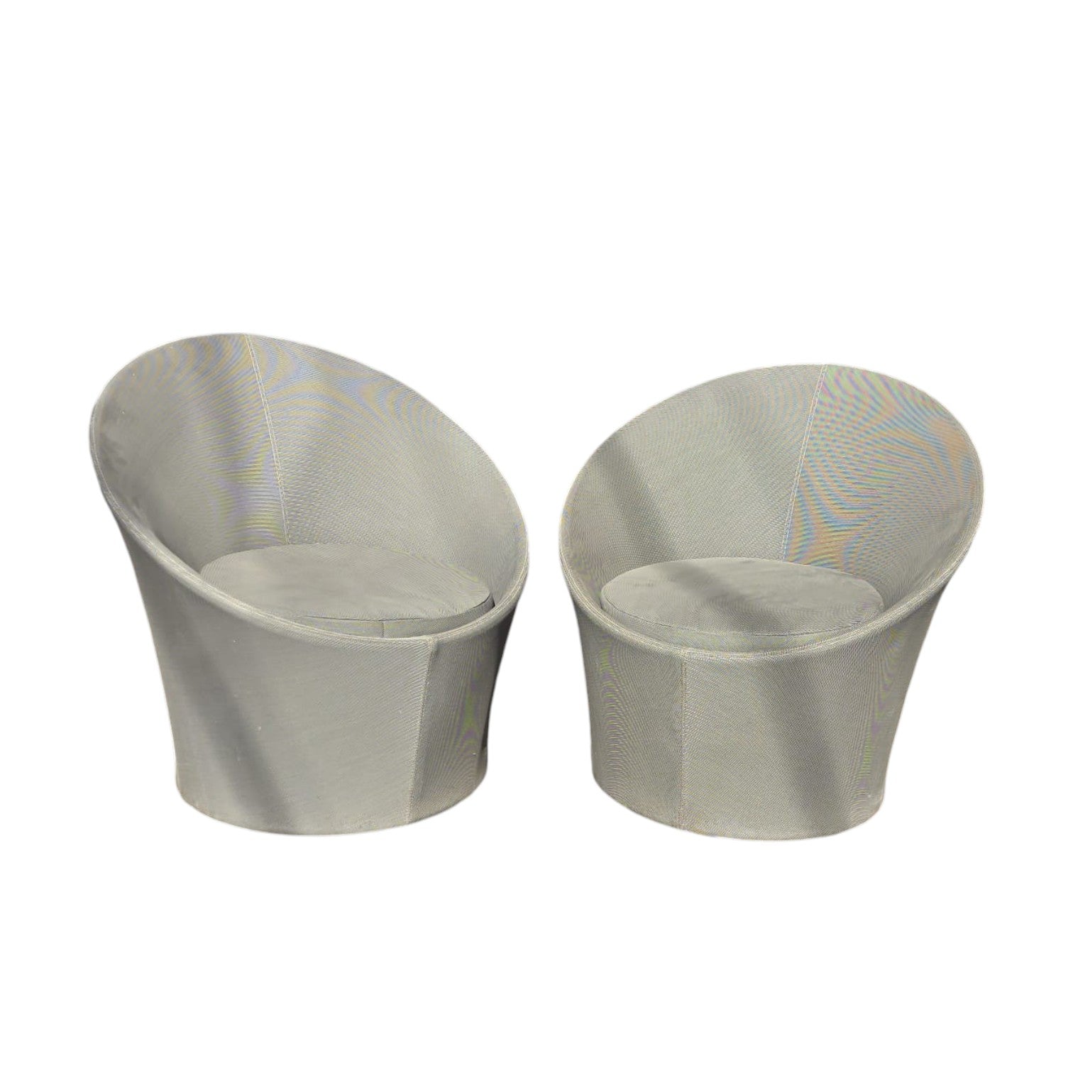 Grey Round Garden Chairs (Priced Each)