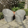 Grey Round Garden Chairs (Priced Each)