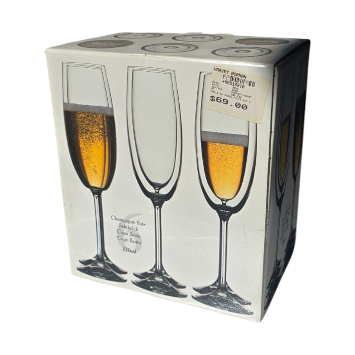 Harvey Norman 220ml Champagne Flutes