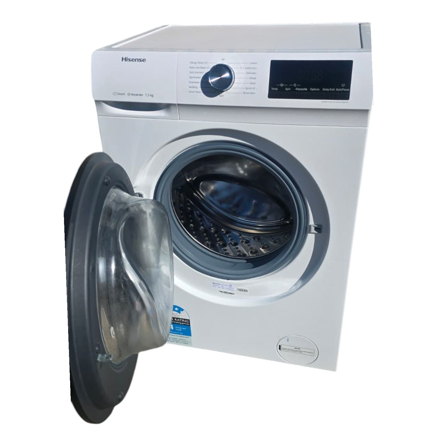 Hisense 7.5kg Front Load Washing Machine (Dimensions: 83x59x49)