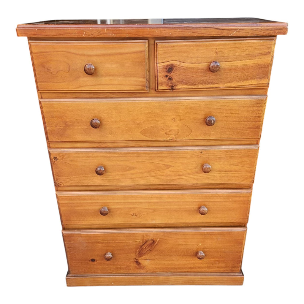 Honey-Tone SOLID Pine Tallboy (Dimensions:120x90x50)
