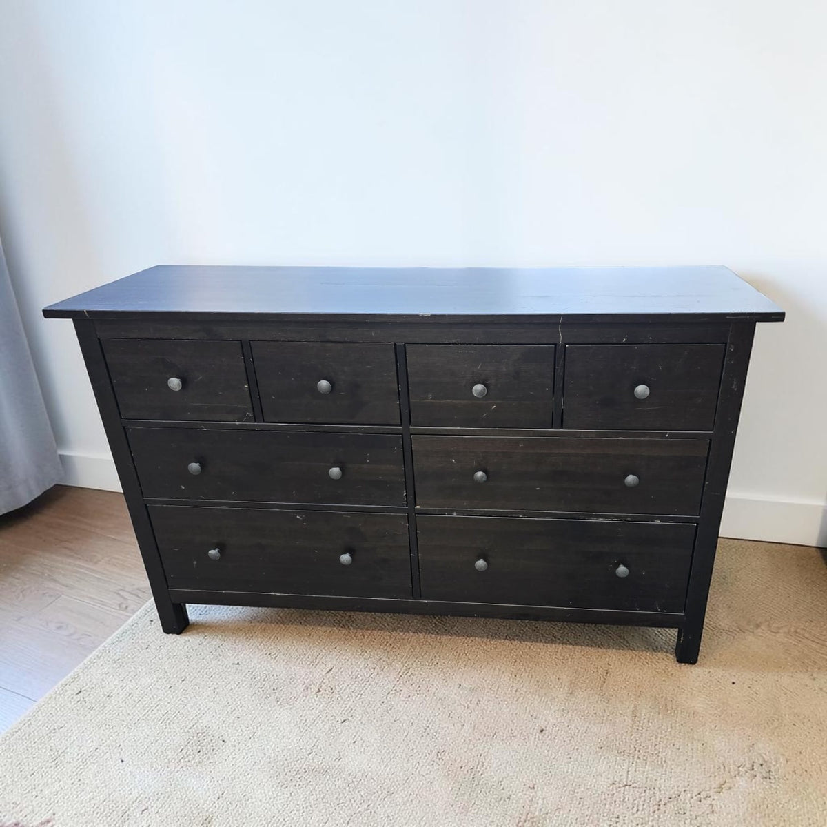 IKEA Hemnes 8-Drawer Dresser In Dark Black