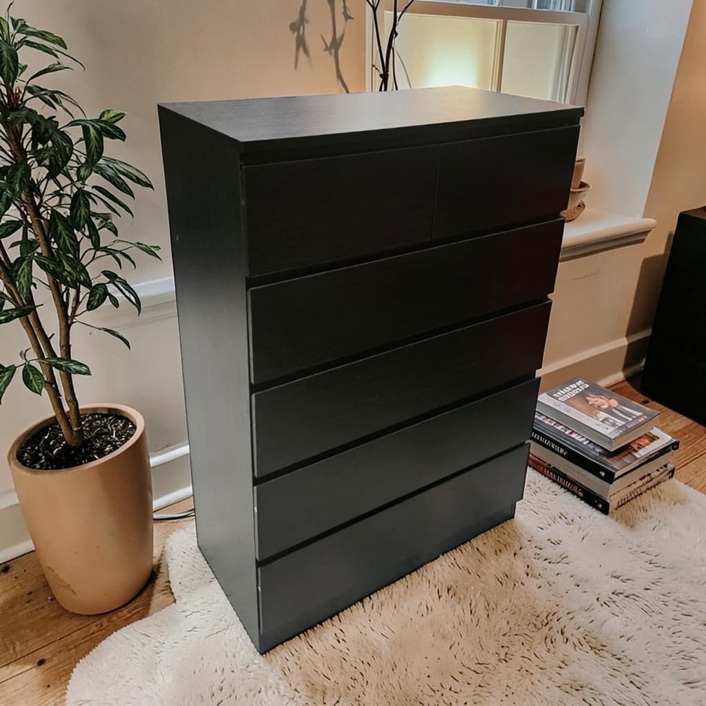 IKEA Malm 6 Drawers TallBoy Chest (Height: 1150 Cm, Depth: 400, Width: 800)