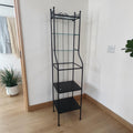 IKEA RONNSKAR Shelving Unit In Black (Dimensions: 42 Cm Width X 176 Cm Height)