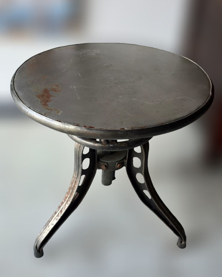 Industrial Adjustable Metal Side Table