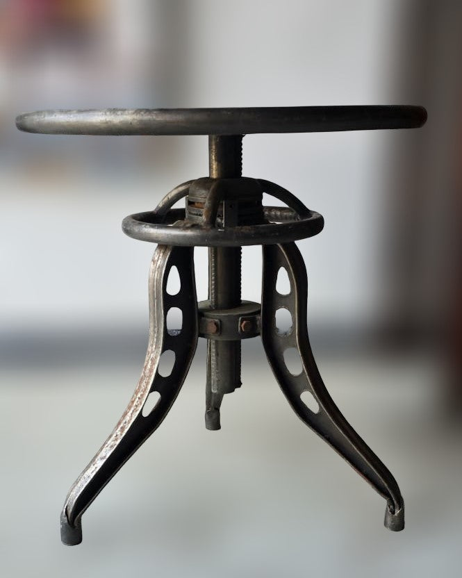 Industrial Adjustable Metal Side Table