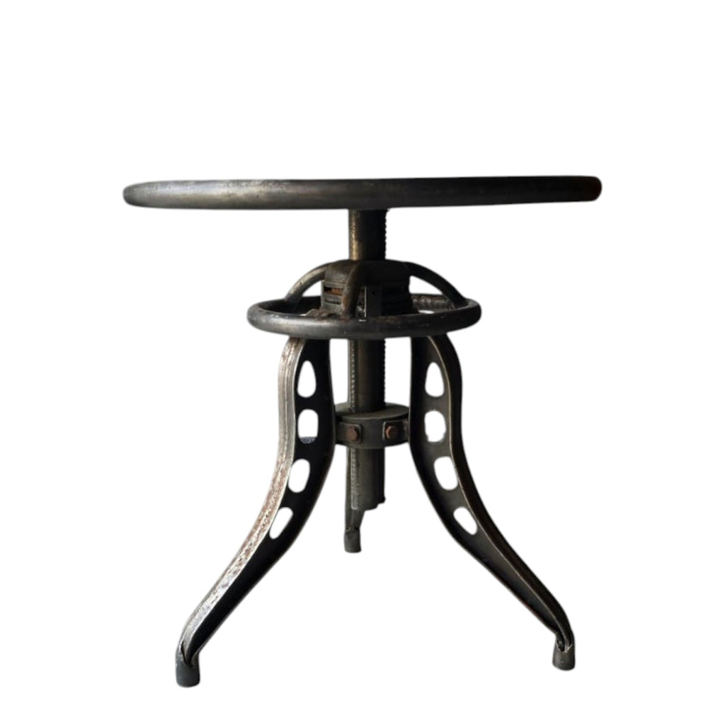 Industrial Adjustable Metal Side Table