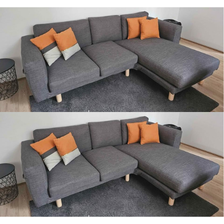 IKea Norsborg 3-seat Sofa With Additional Chaise Lounge (Rrp $1,100)