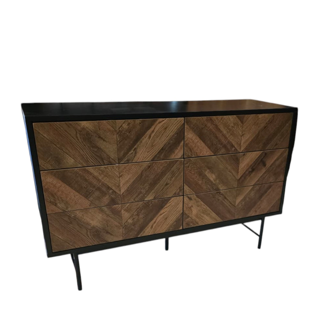 Kodu Verona Style 6 Drawer Chest (Dimensions:120cm X 40cm X 76cm)