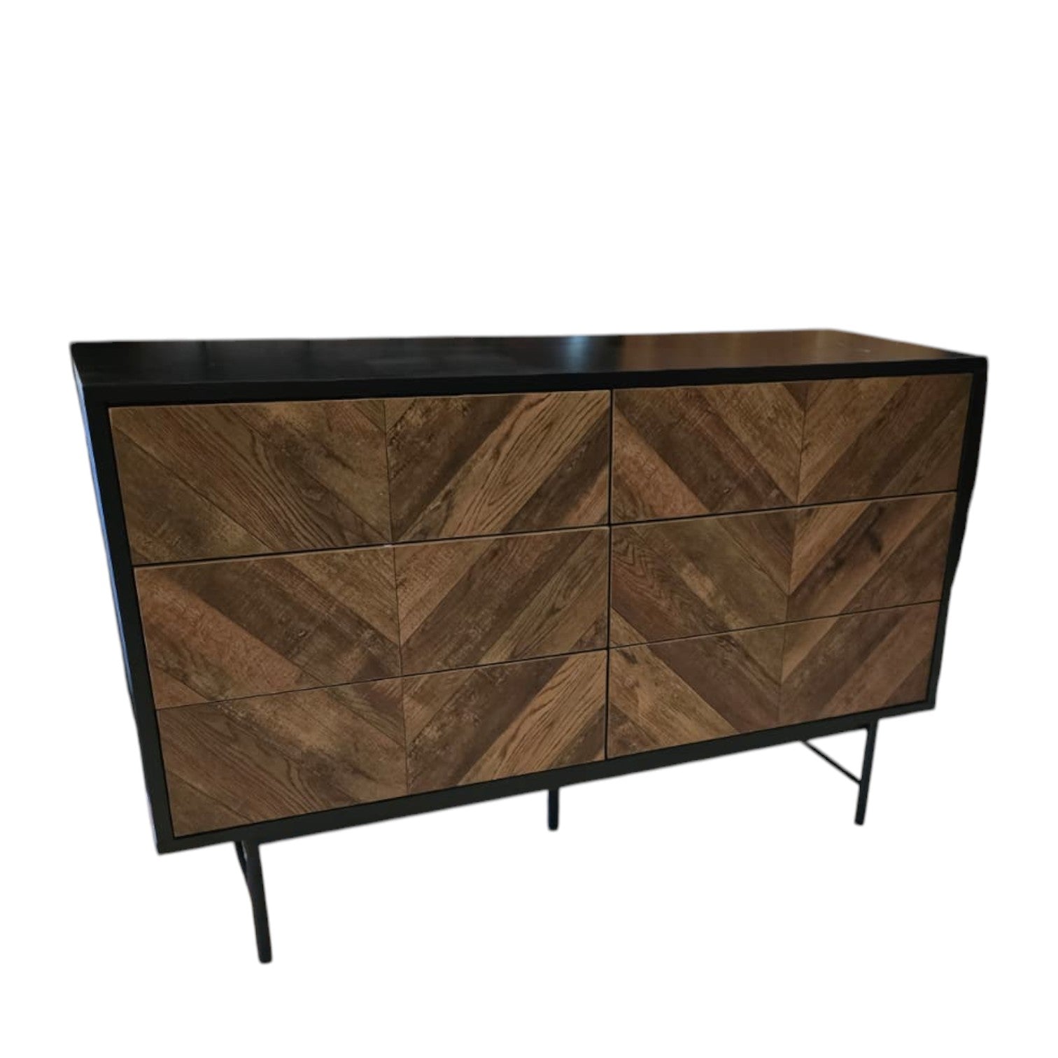 Kodu Verona Style 6 Drawer Chest (Dimensions:120cm X 40cm X 76cm)