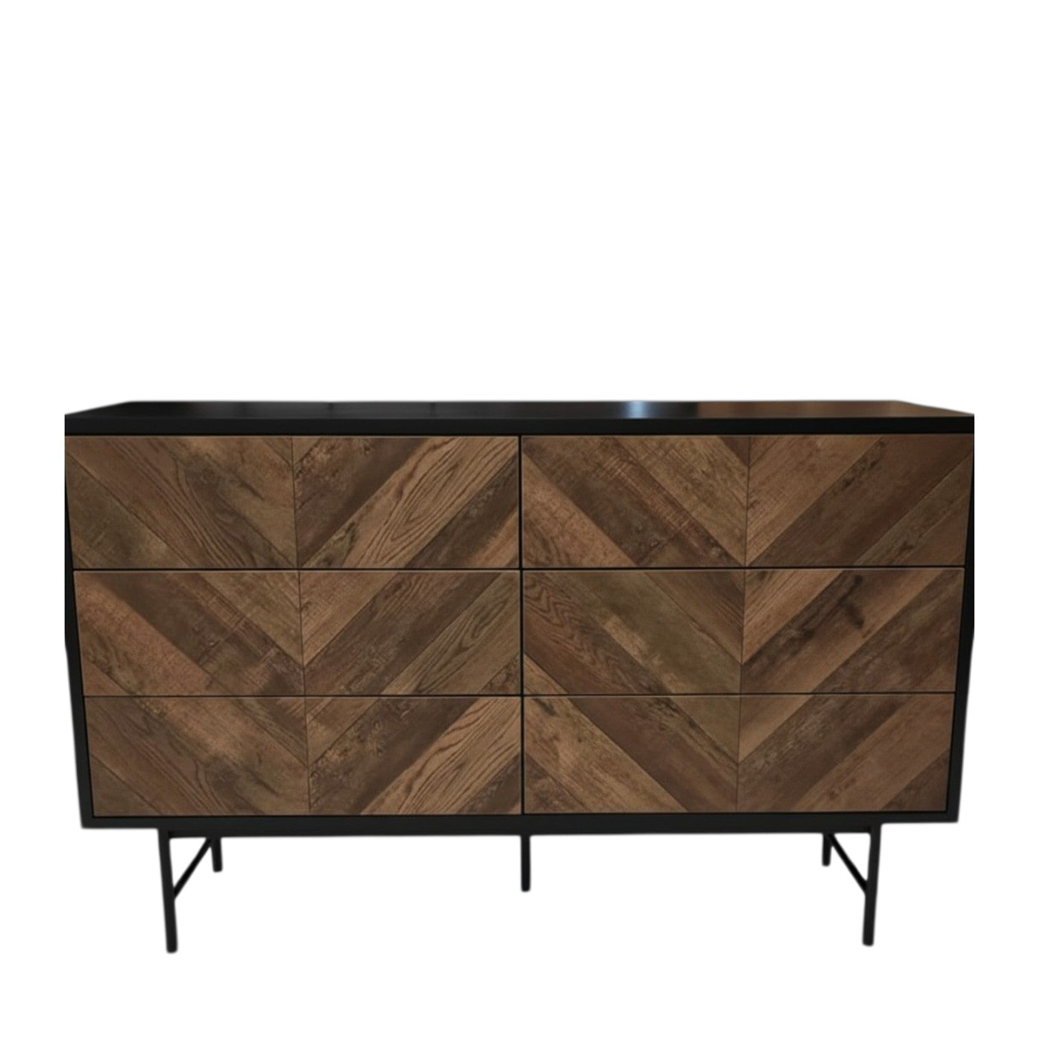 Kodu Verona Style 6 Drawer Chest (Dimensions:120cm X 40cm X 76cm)