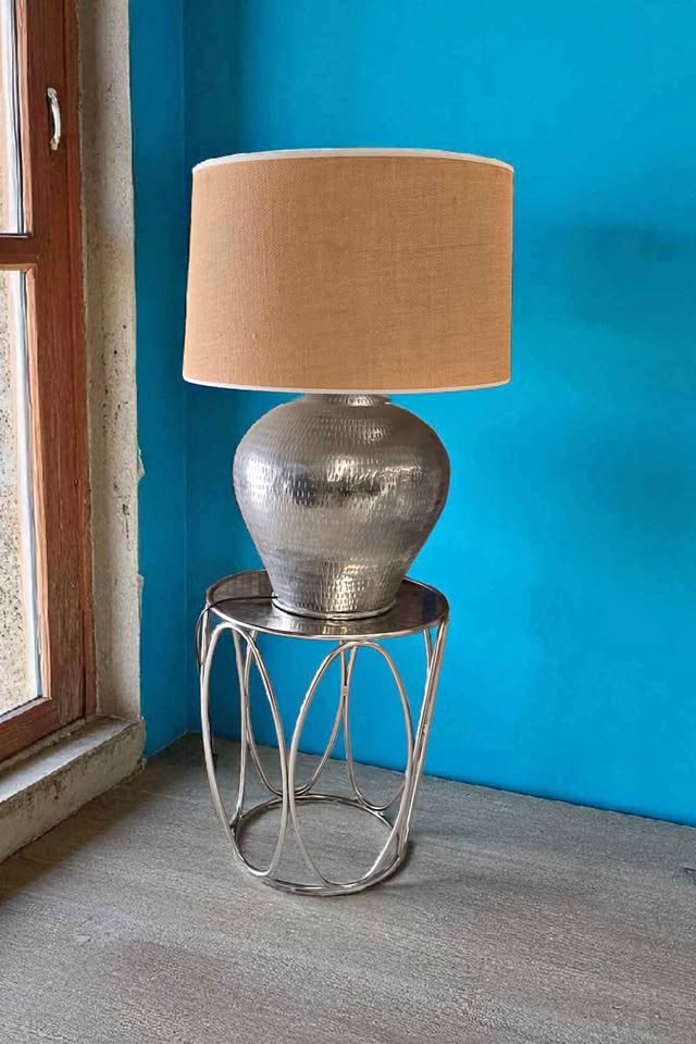 Side Table with Lamp