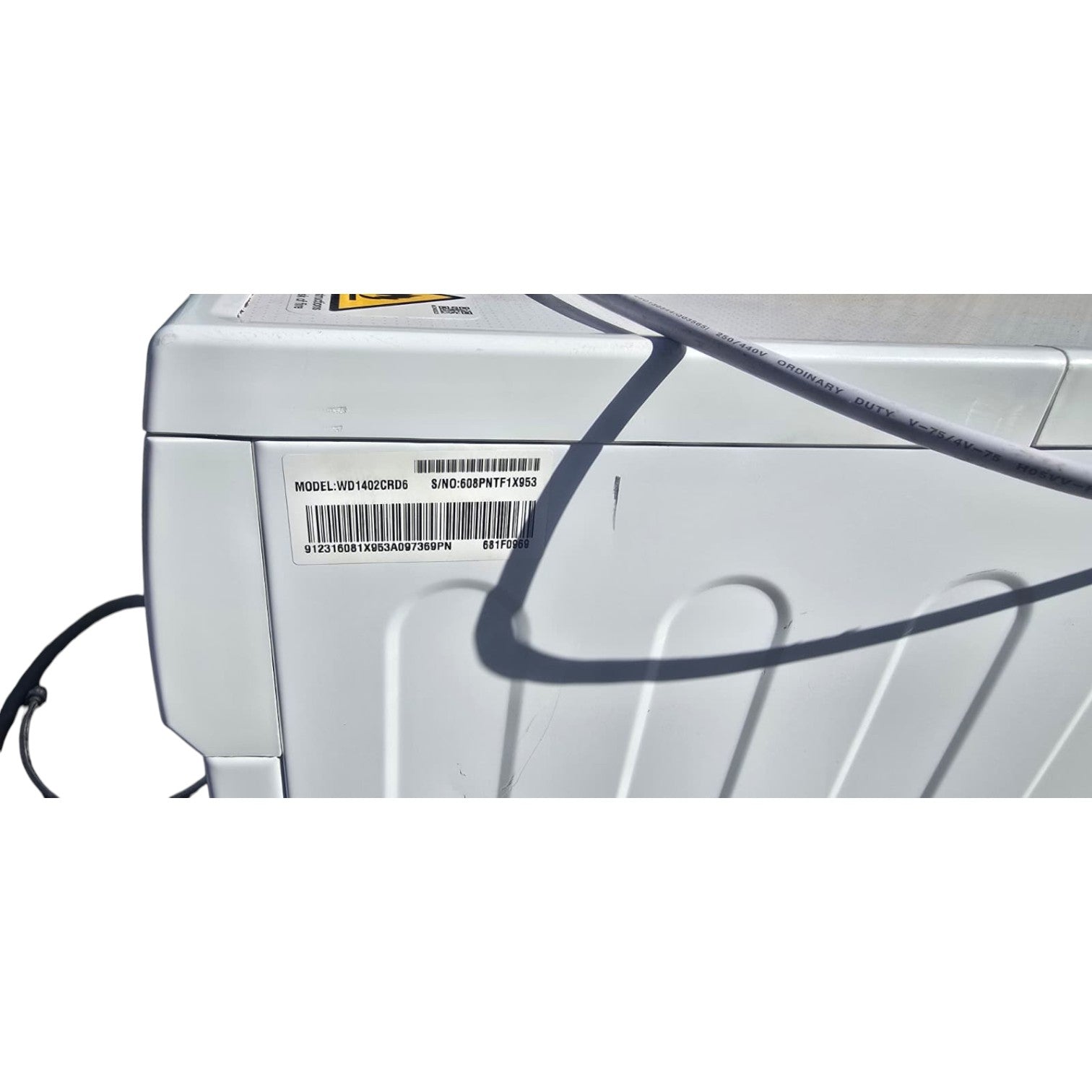 LG 7.5kg Front Load Washer (Dimensions: W 60x D 62 X H 85)