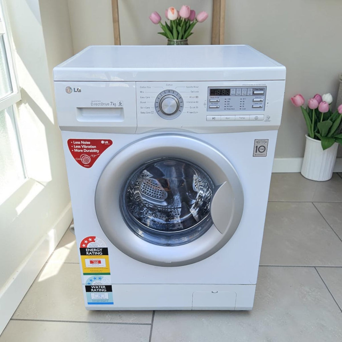LG 7kg Direct Drive Front Loader Washing Machine (Dimensions: 85x60x60)