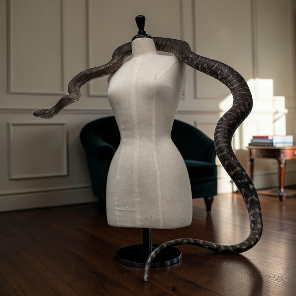 Large Realistic Taxidermy Snake Python Sculpture