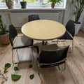Light Wood Round Table With 2X Chairs (Priced Each)