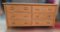 Lola Oak 6-Drawer Dresser Chest (76x149x43)