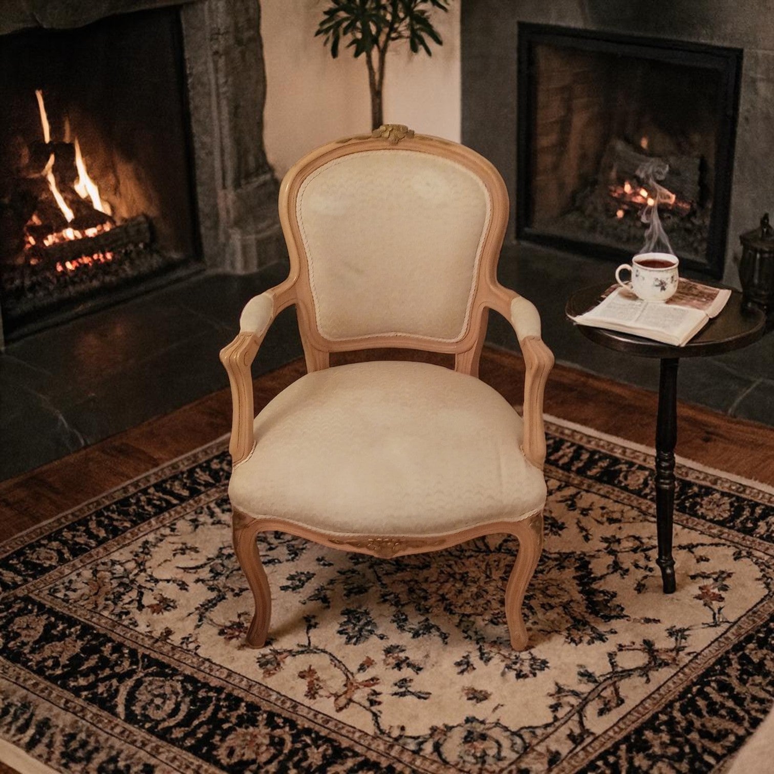 Louis XV Style Wooden Armchair