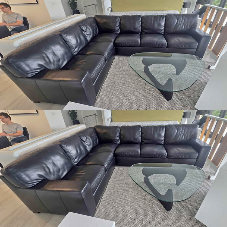 Lshaped Leather Couch
