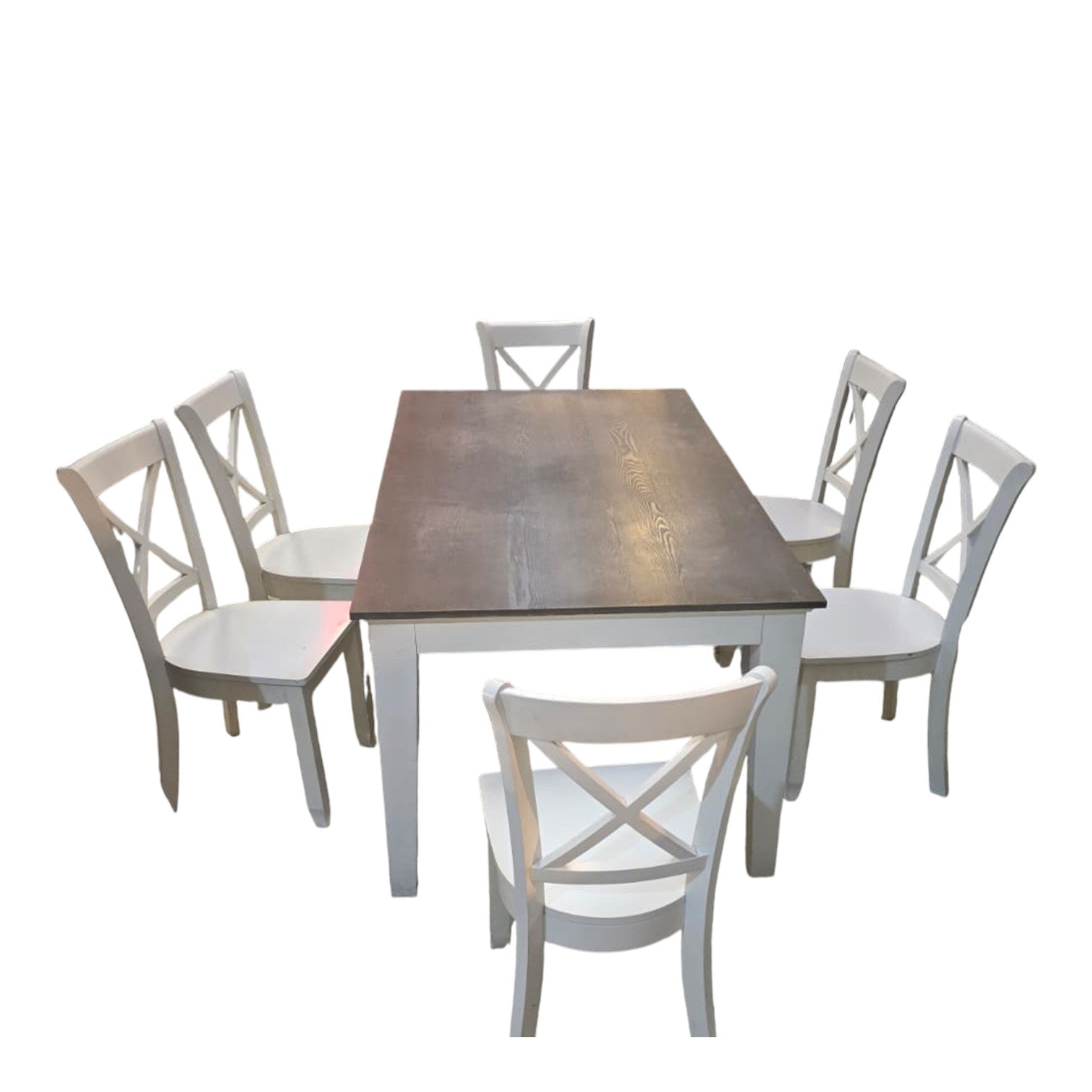 MARSEILLE 7 Piece Dining Suite with Dining Chairs (Dimensions: 78x180x100)