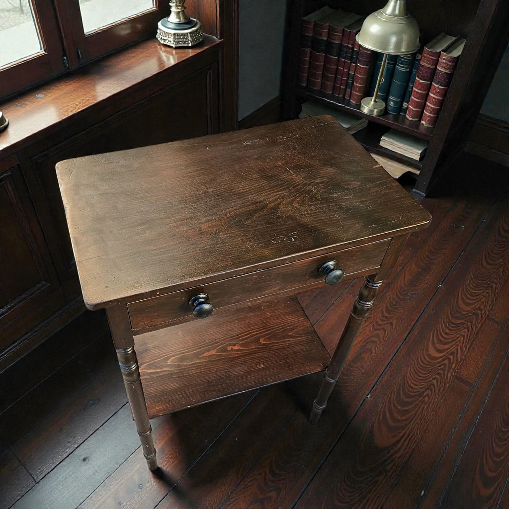 Mahogany Side Table (Dimensions: 77 X 56 X 35)