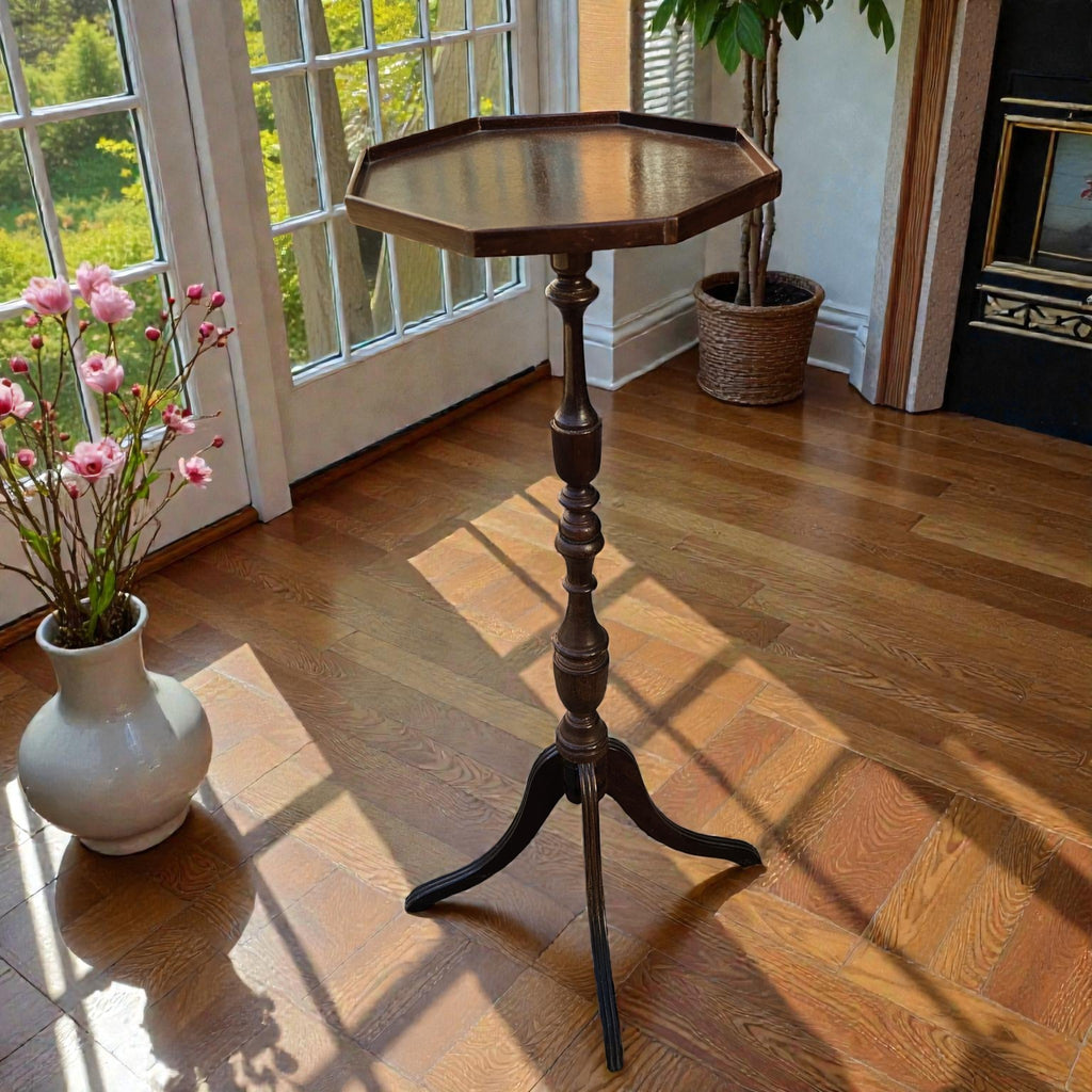 Mahogany Tripod Side Table (Dimensions: 89 X 31 X 31)