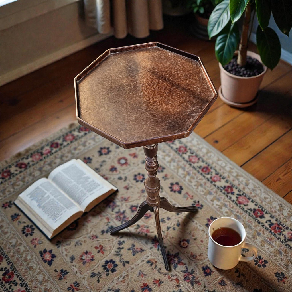 Mahogany Tripod Side Table (Dimensions: 89 X 31 X 31)