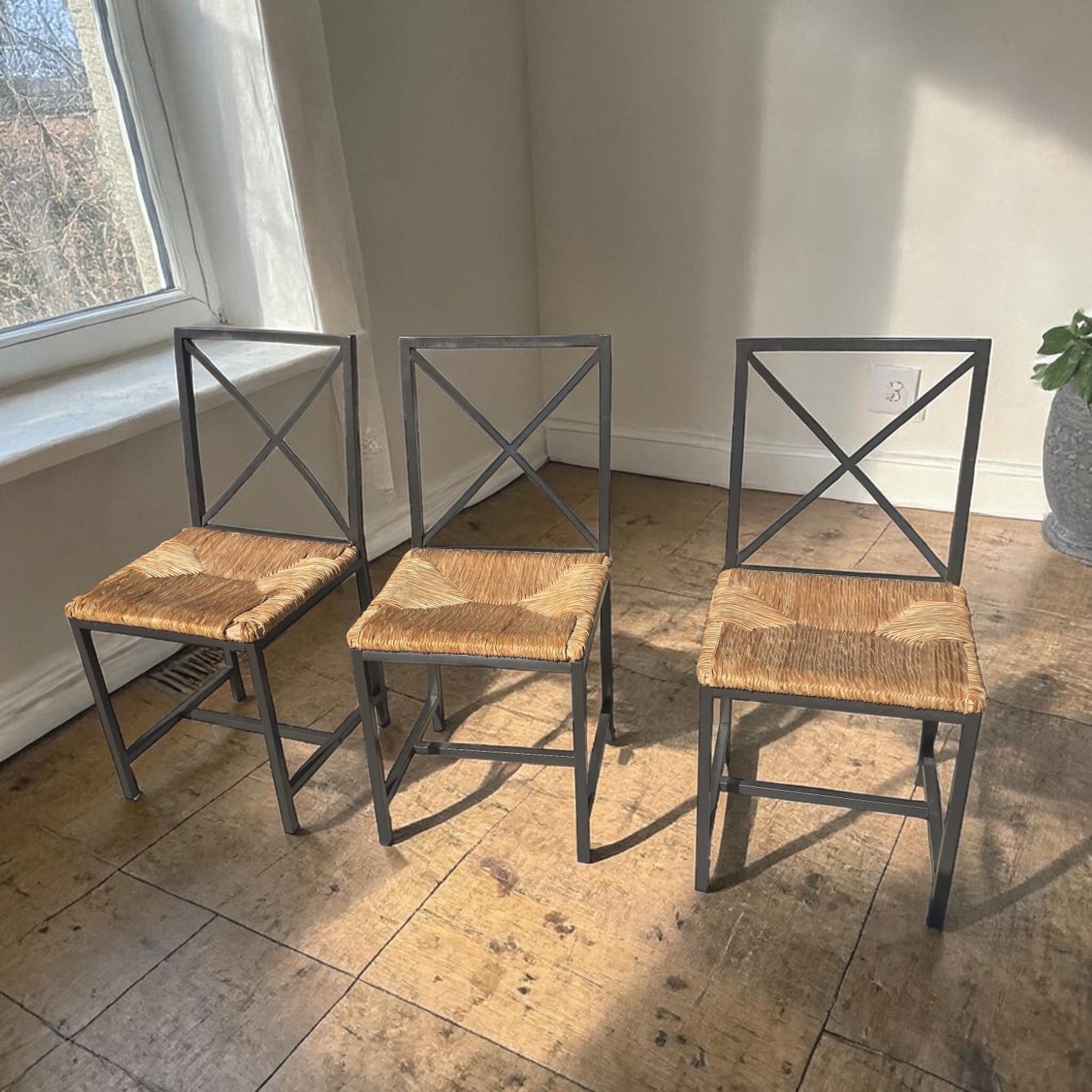 Metal And Rattan Dining Chair ($50 Each)