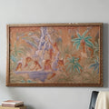 Mid-Century Tropical Figural Painting - Framed Artwork (Dimensions: 103x155cm)