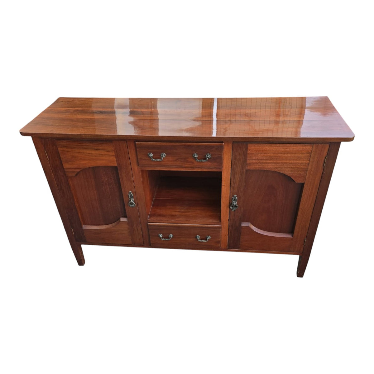 Mid-Century Wooden Sideboard / Buffet / Server Cabinet (Dimensions: 96x153x48)