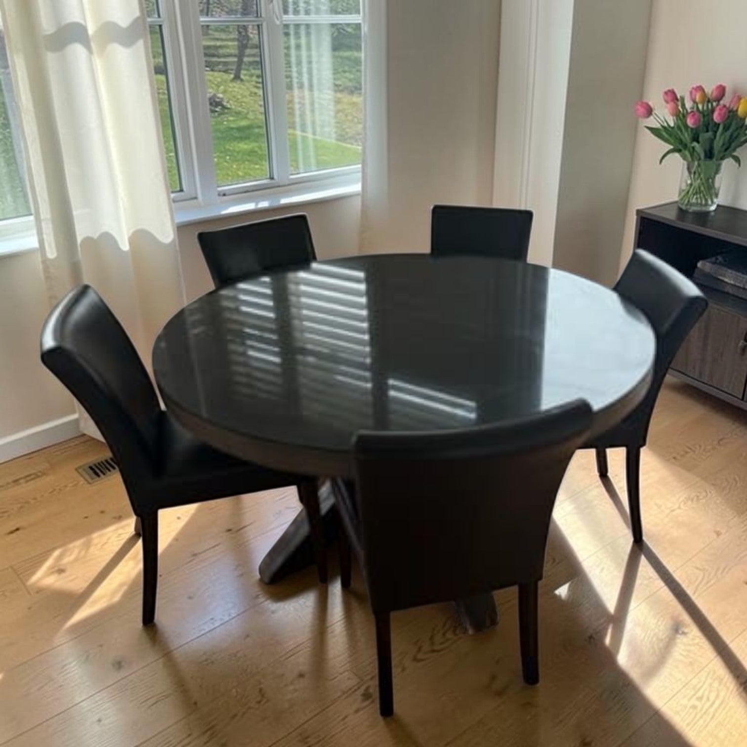 Modern Black Dining Set