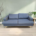 Modern Dark Grey Two Seater Fabric Sofa (Dimensions: 74x172x95)