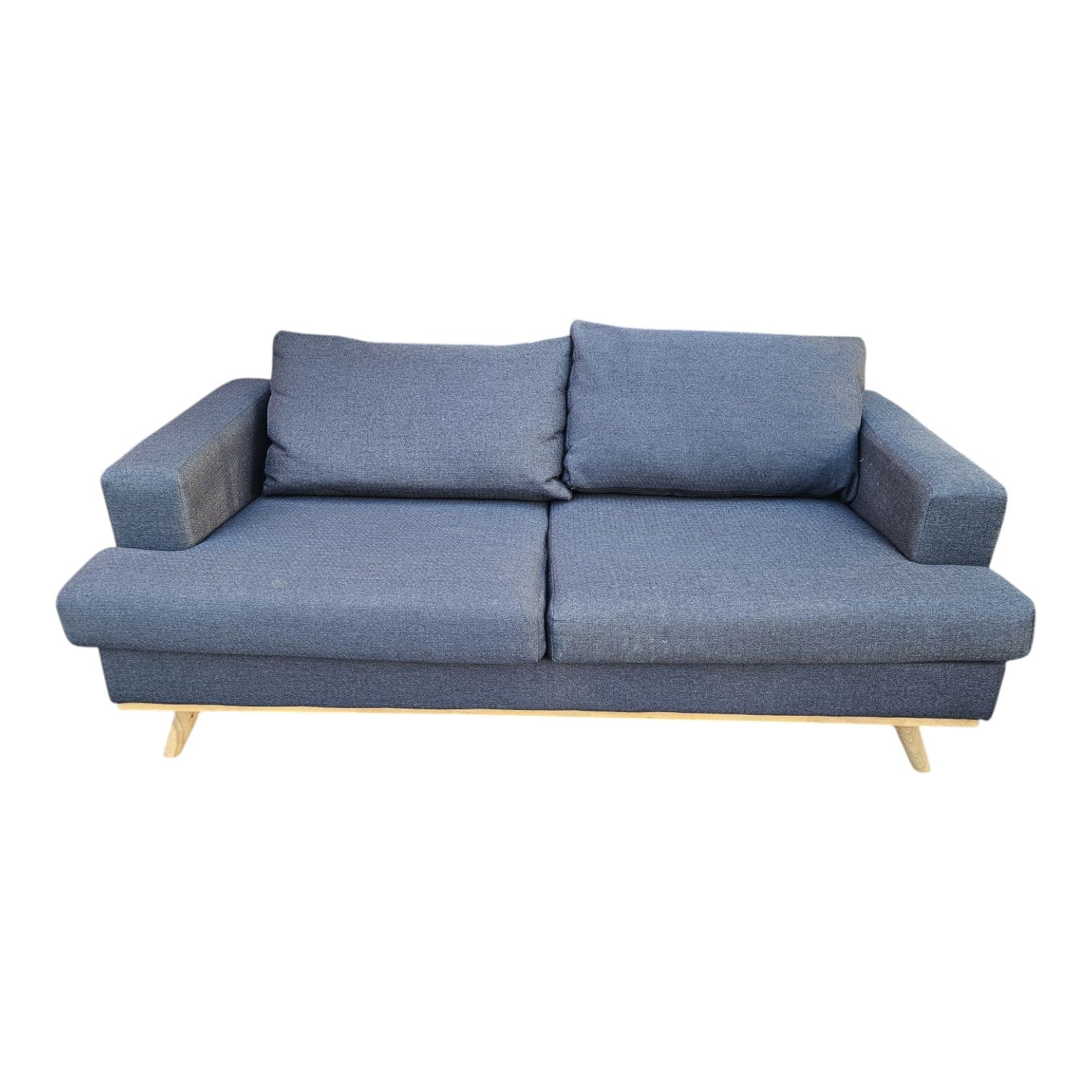 Modern Dark Grey Two Seater Fabric Sofa (Dimensions: 74x172x95)