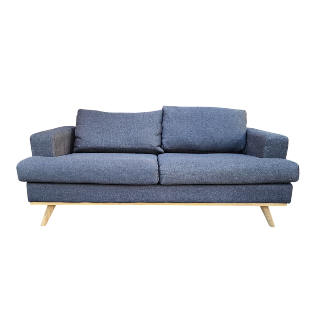 Modern Dark Grey Two Seater Fabric Sofa (Dimensions: 74x172x95)