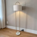 Modern Gold-Finish Arch-Frame Floor Lamp (Dimensions: 172cm)