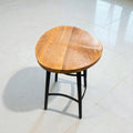 Modern Industrial Stool With Roundish Brown Tops X40 Available ($35 Each)