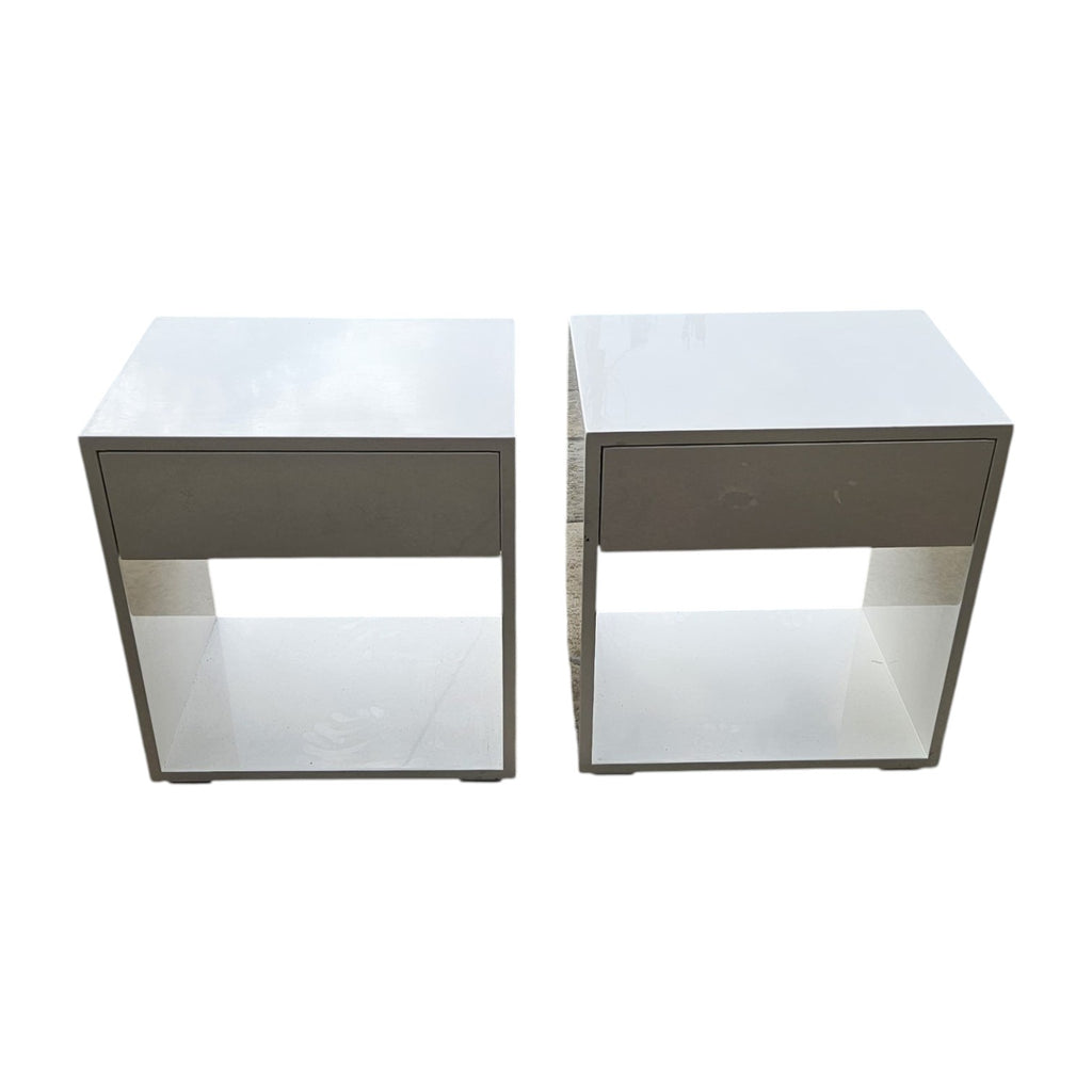 Modern White Minimalist Floating Nightstands (Dimensions: 55x50x35)(Priced Each)