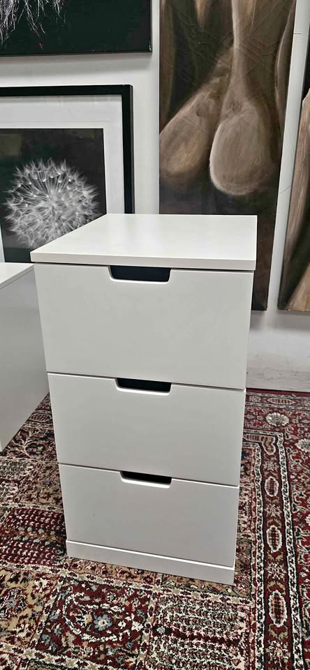 NORDLI Chest of 3 drawers, white, 40x76 cm