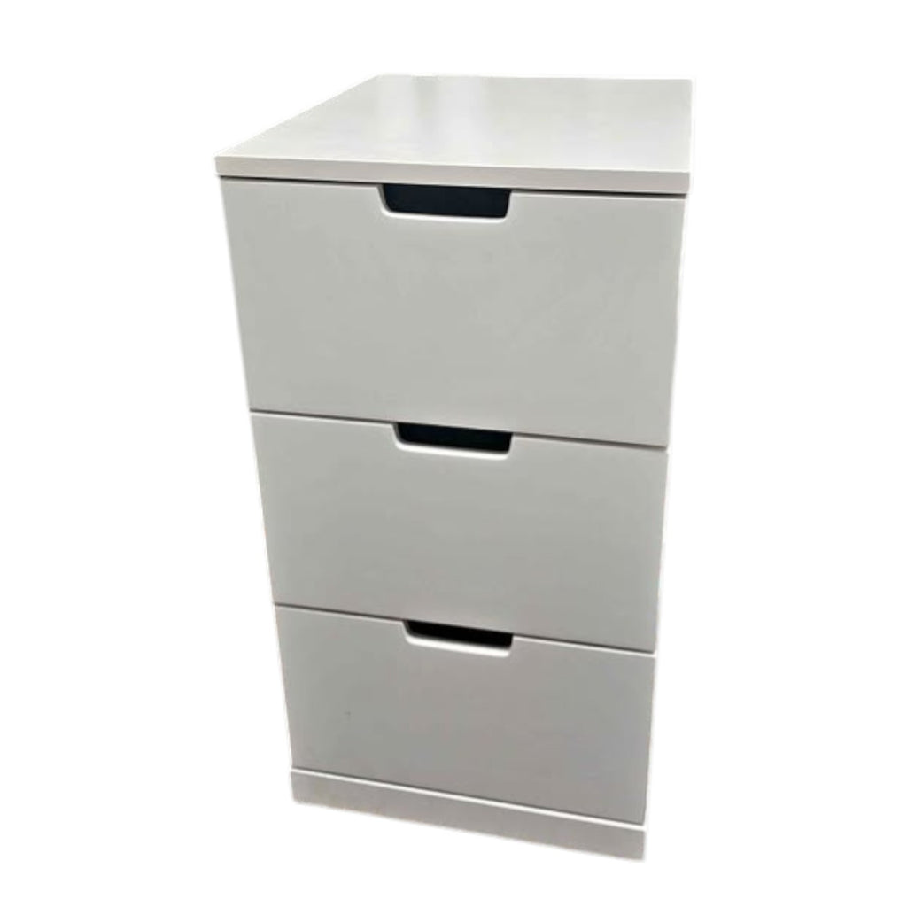 NORDLI Chest of 3 drawers, white, 40x76 cm