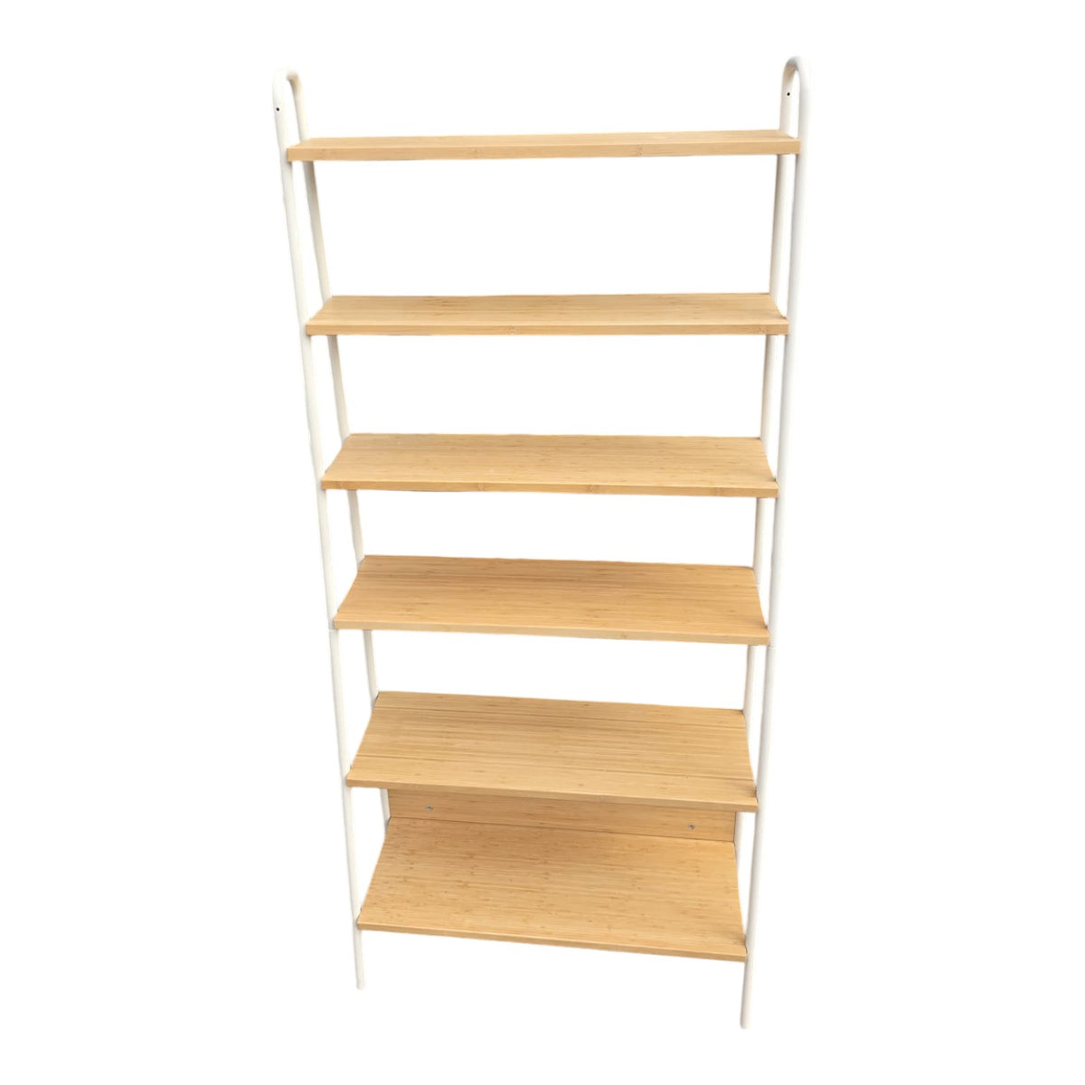 Natural Light-Oak Wooden 6-Tier Display Shelf (Dimensions: 182x80x24)