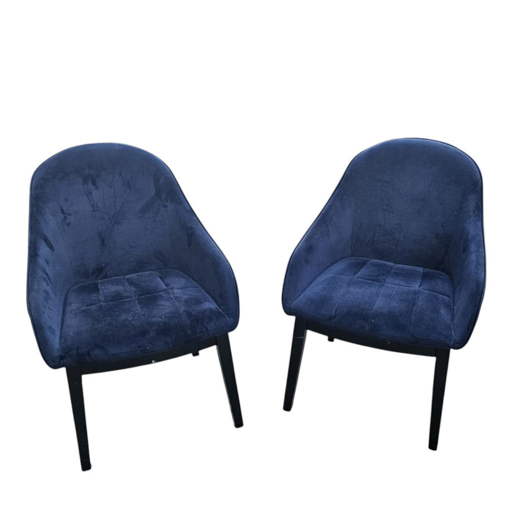 Navy Blue Velvet Dining Chairs (Dimensions: 81x60x60)(Priced Each)