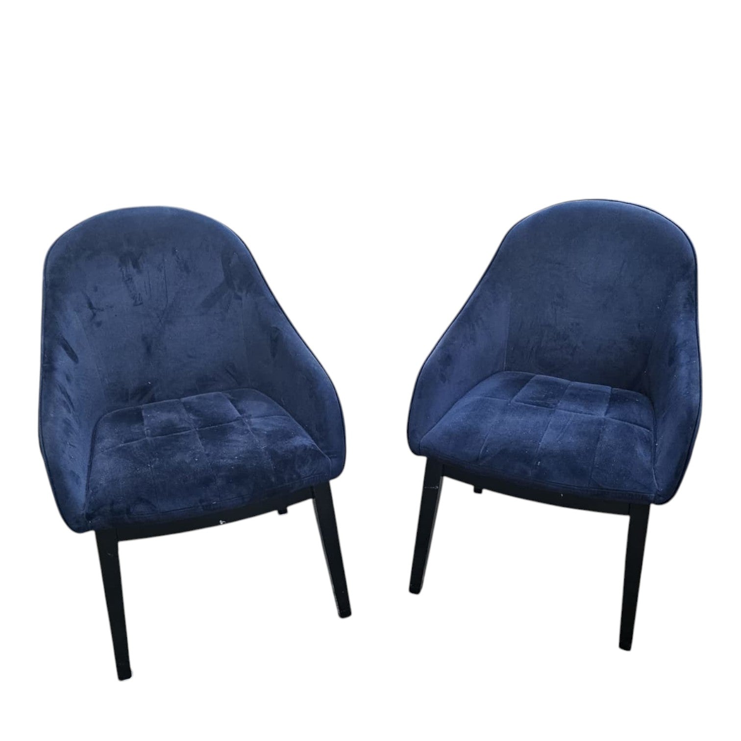 Navy Blue Velvet Dining Chairs (Dimensions: 81x60x60)(Priced Each)