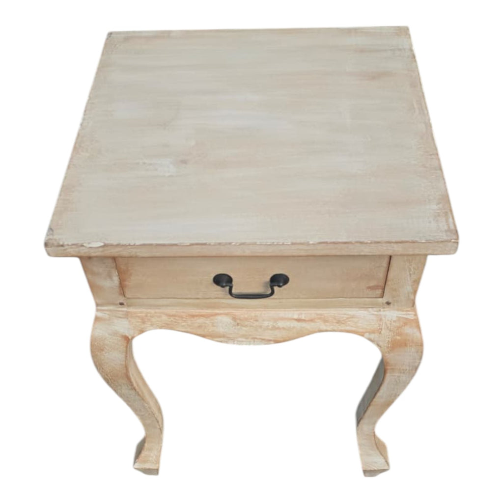 Oak Finish French Provincial Bedside Table (Dimensions: 60x45x45) (Priced Each)