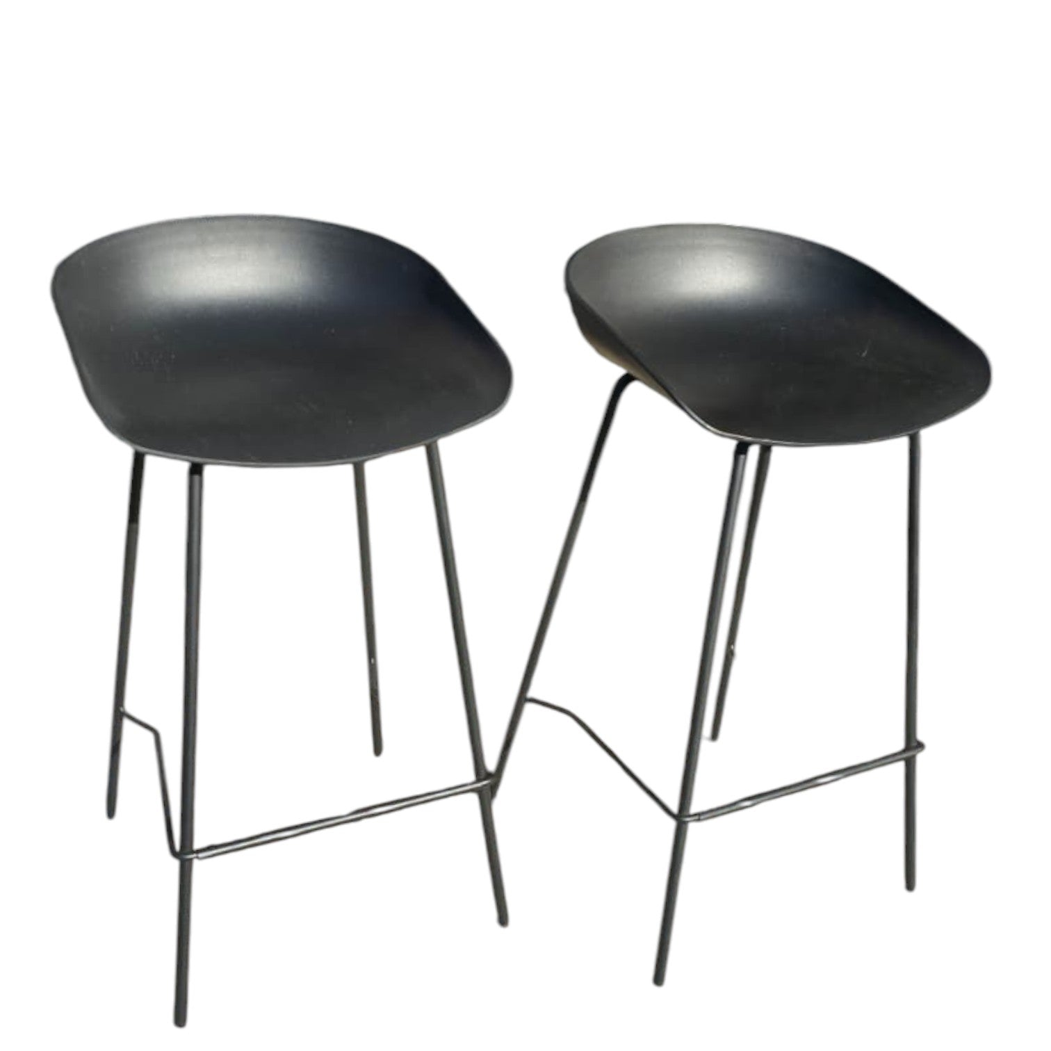 Oikiture Kitchen Bar Stools Black X2 (Priced Each)
