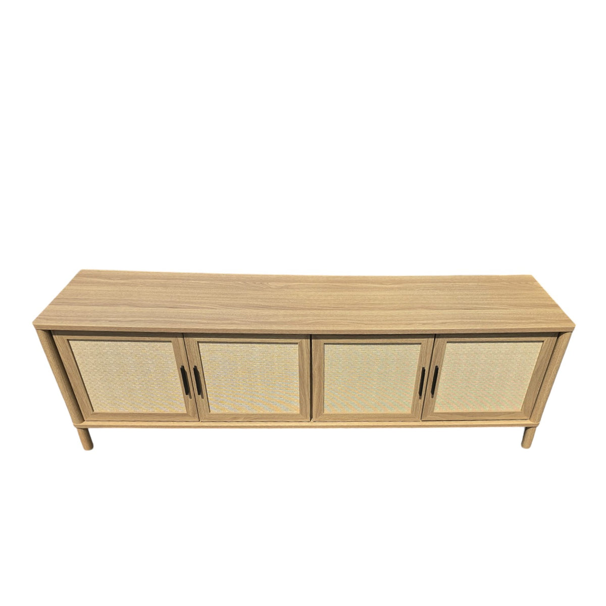 Oikiture TV Cabinet Entertainment Unit Rattan Door 160cm (Dimensions: 50x160x40)