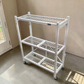 Origami Steel Storage Rack with Wheels – 3 Shelf Unit