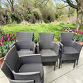 Outdoor Chair's x6 STACKABLE  ($59.99 each) (Cushions included) 85x54x49