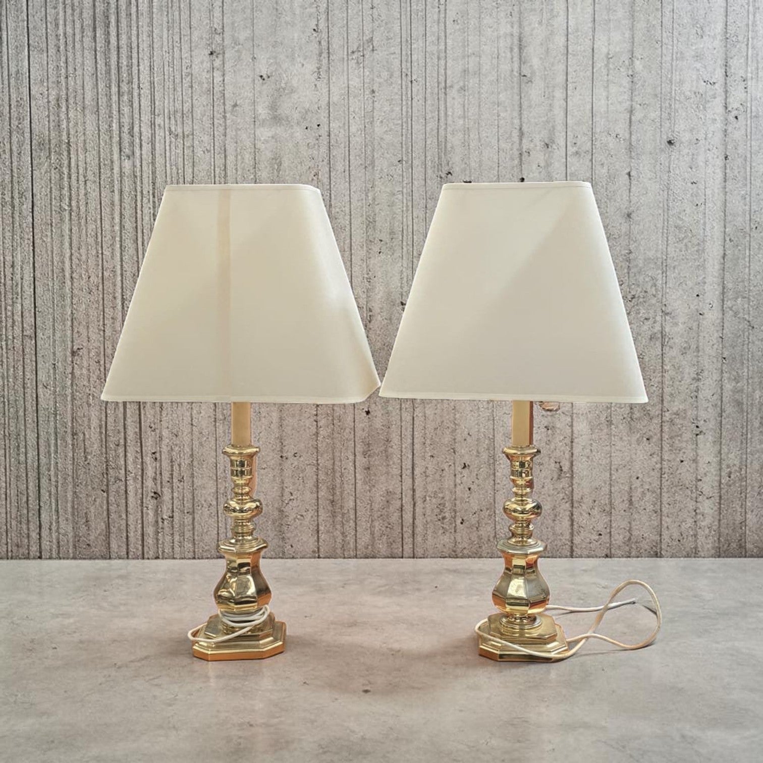 Pair Of Hollywood Regency Style Brass Table Lamps ($75 Each)